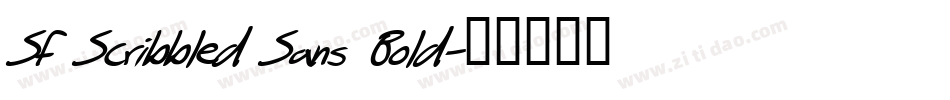 SF Scribbled Sans Bold字体转换